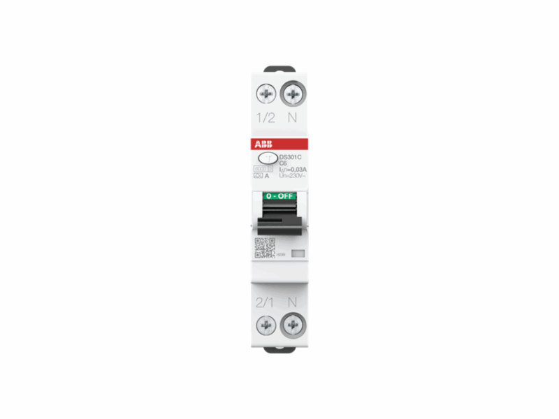 Dijsoncteur différentiel DS301C courbe C type A 30 mA - 1P + N - 20A｜ABB