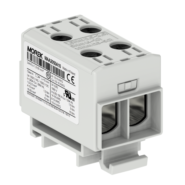 Bloc de jonction - OTL 50-2 - 4 trous - Gris｜Morek