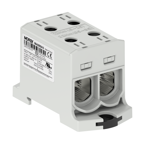 Bloc de jonction - OTL 95-2 - 4 trous - Gris｜Morek