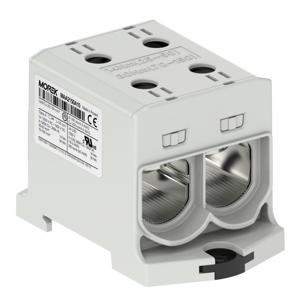 Bloc de jonction - OTL 150-2 - 4 trous - Gris｜Morek