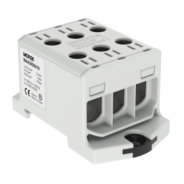 Bloc de jonction - OTL 50-3 - 6 trous - Gris｜Morek
