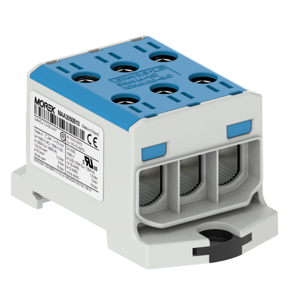 Bloc de jonction - OTL 50-3 - 6 trous - Bleu｜Morek