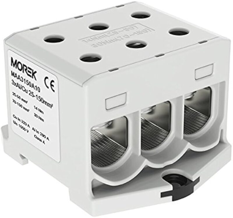 Bloc de jonction - OTL 150-3 - 6 trous - Gris｜Morek