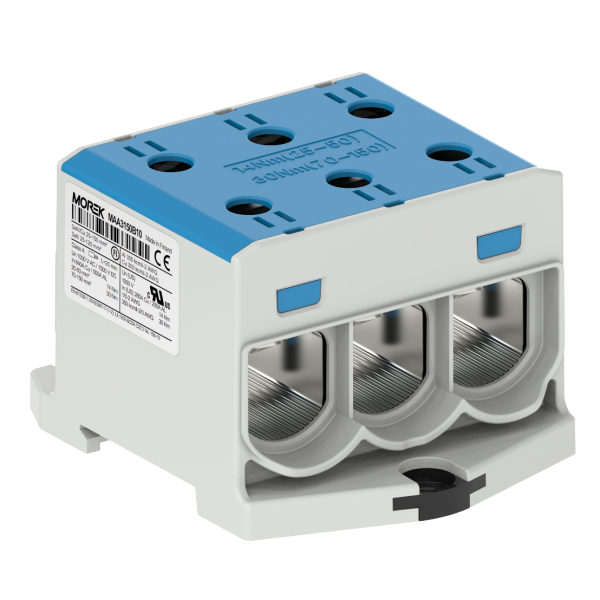 Bloc de jonction - OTL 150-3 - 6 trous - Bleu｜Morek
