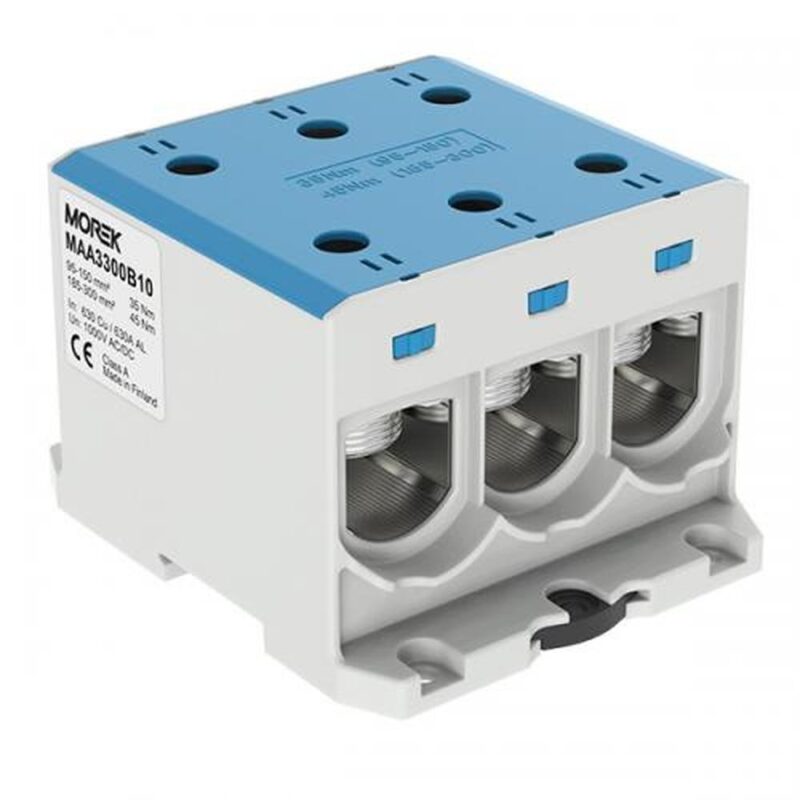Bloc de jonction - OTL 300-3 - 6 trous - Bleu｜Morek