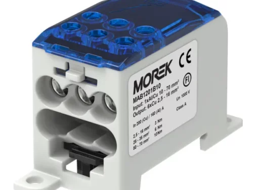 MORMAB1201B10 Répartiteur unipolaire - OJL 200A - Bleu|Morek