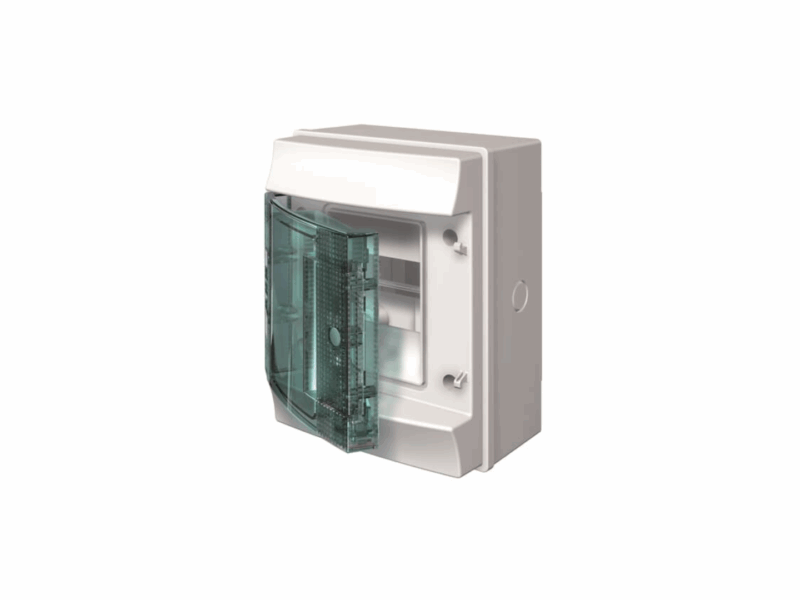 Coffret Mistral 65H - 1 rangée 4 modules - porte transparente｜ABB