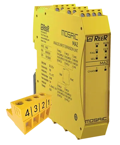 Unité d’extension de 2 entrées analogiques 4-20 mA, 0-10 V｜Reer Safety