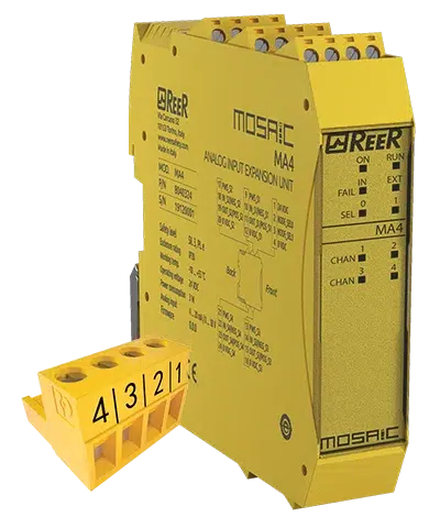 Unité d’extension de 4 entrées analogiques 4-20 mA, 0-10 V｜Reer Safety